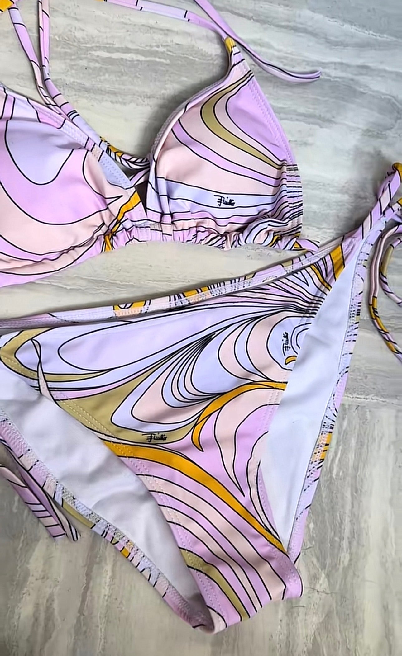 Pink & Yellow Swirled P Two Piece