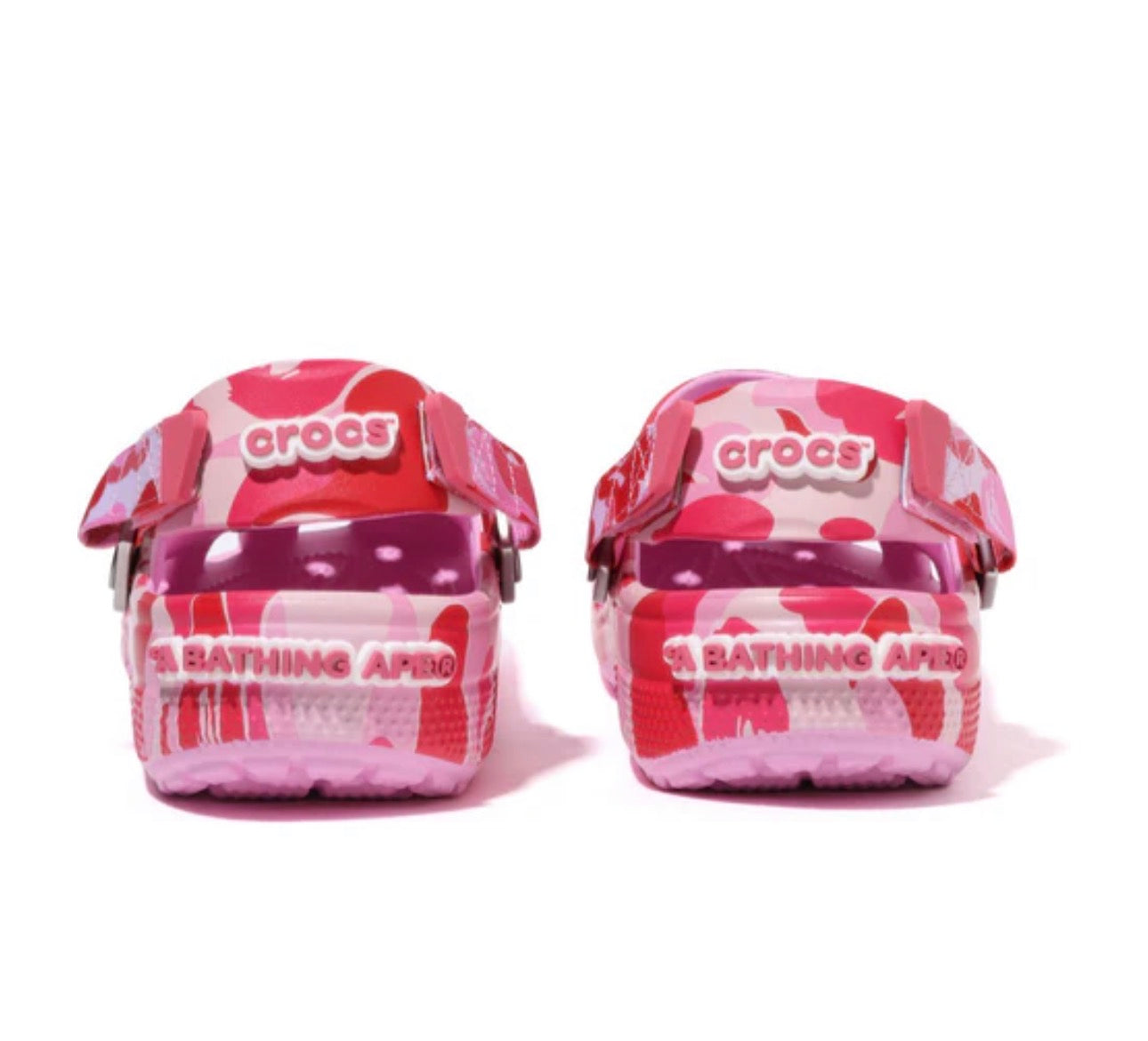 Pink Camo Bape Crocs