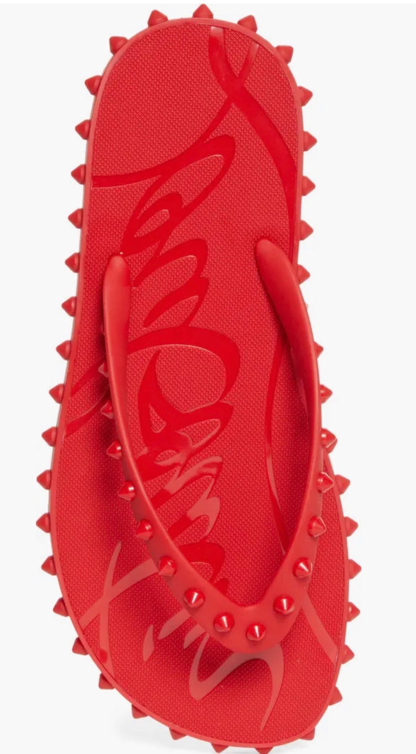 CL Inspired Flip Flops Red