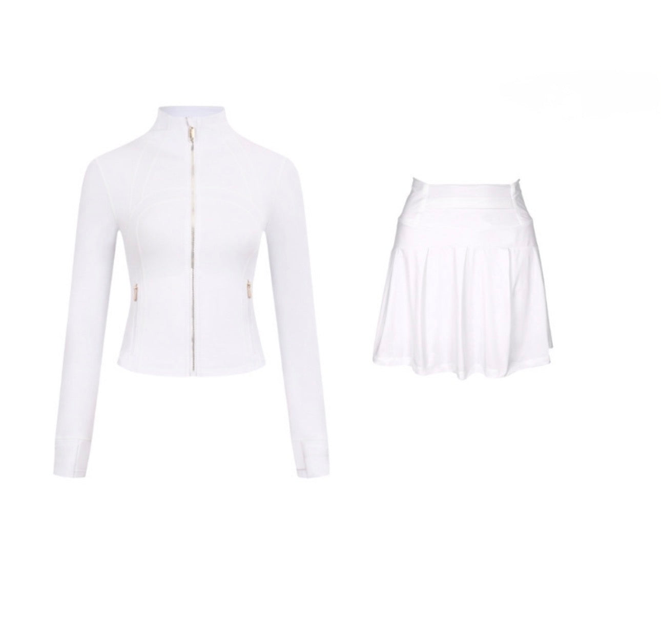White Define Skirt Set
