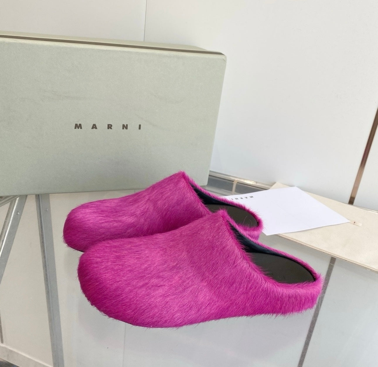 Fuchsia Marni Slides