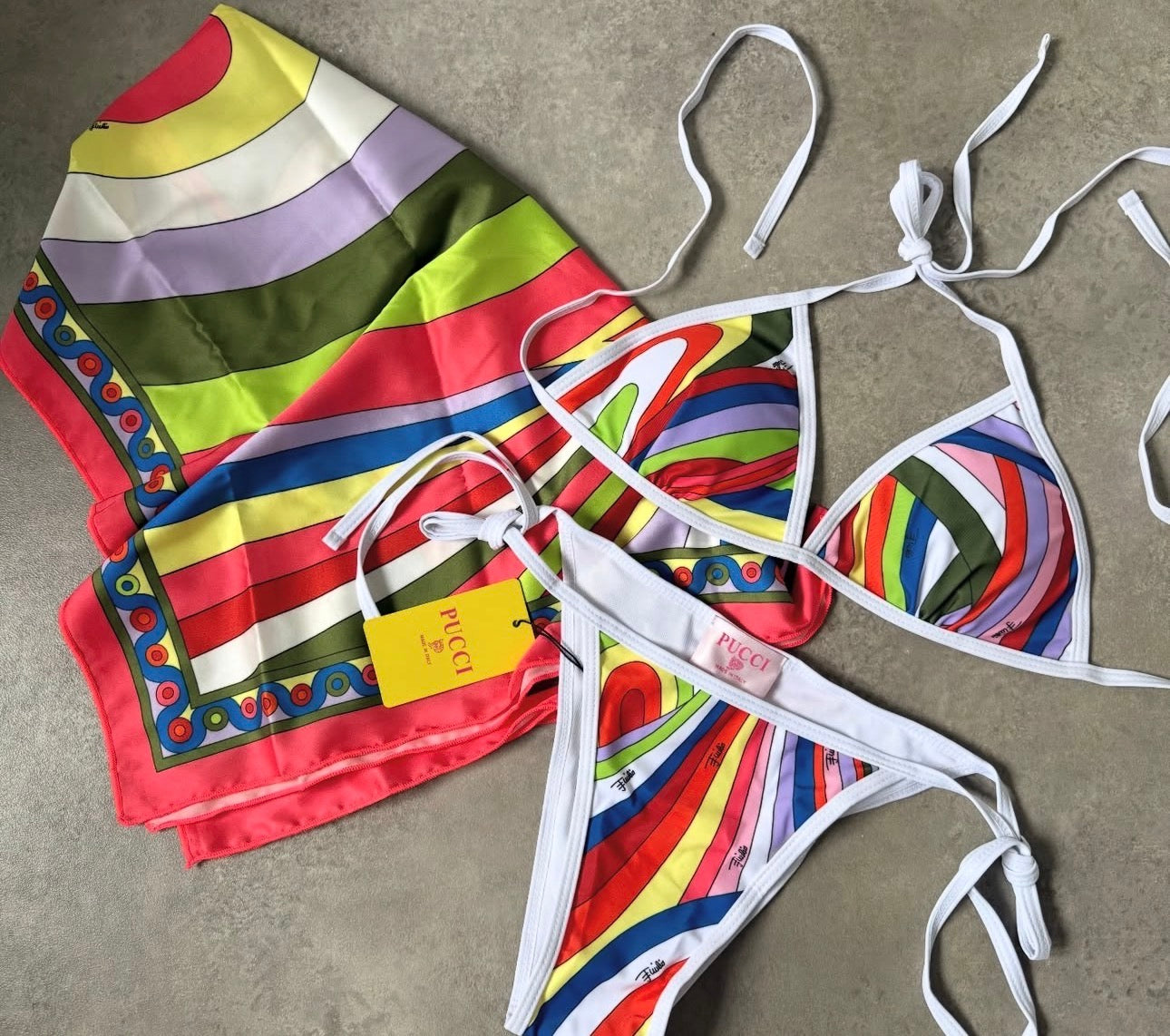 Colorful Swirled P Two Piece