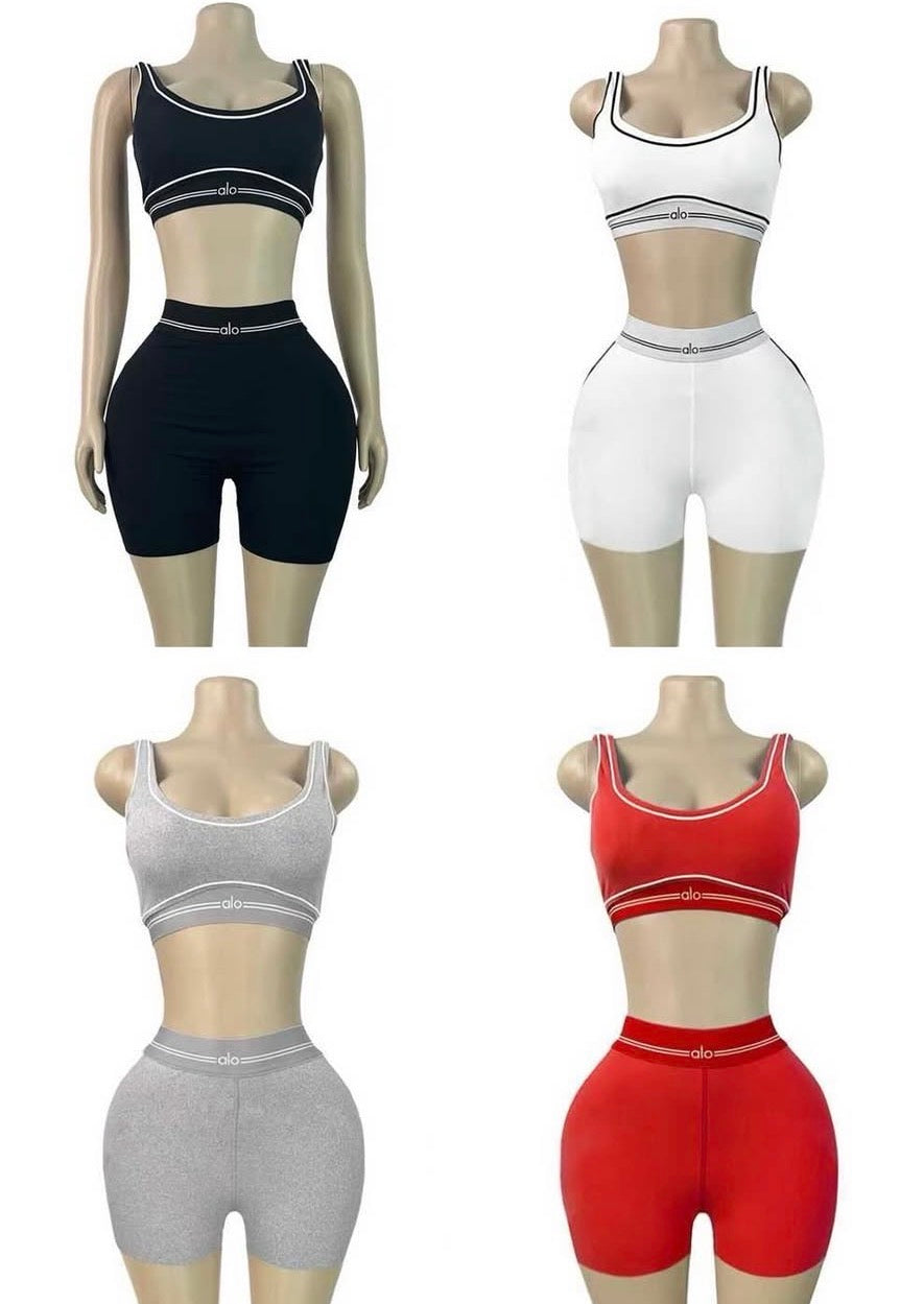 Active Wear Shorts Set