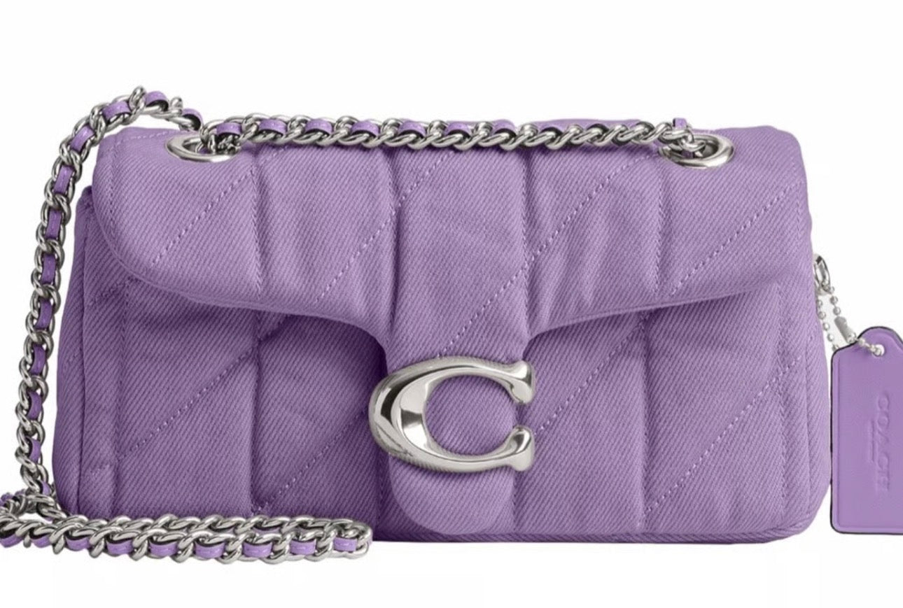 Purple Denim Tabby Bag